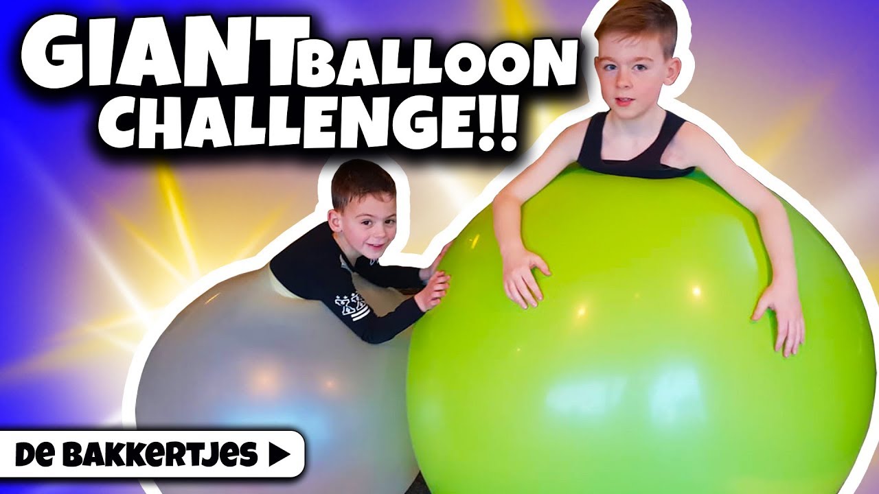 MET ONS HELE LICHAAM IN EEN BALLON!! 🎈 [Giant balloon challenge] - DE BAKKERTJES #188