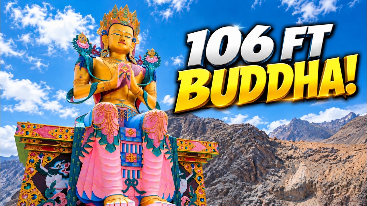 I Drove to Diskit Monastery! | 106 FT Maitreya Buddha in Nubra Valley