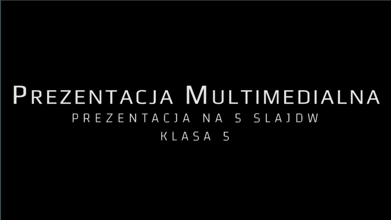 Prezentacja Multimedialna - Prezentacja na 5 slajd&oacute;w