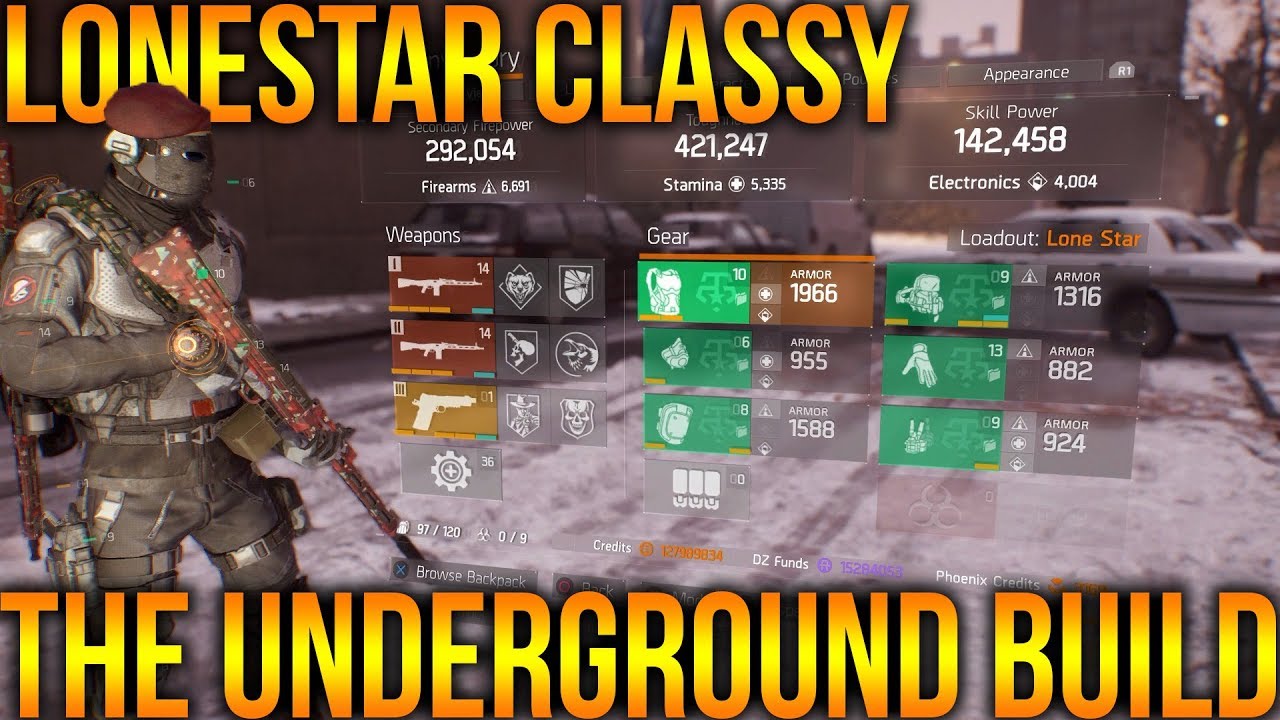 THE DIVISION 1.8 | BEST UNDERGROUND BUILD TO KILL HUNTERS | LONESTAR 6 PIECE CLASSIFIED