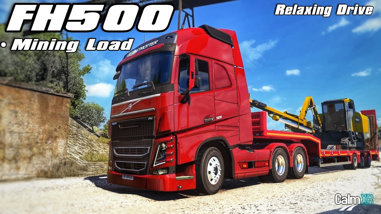 ETS2 | Volvo FH500 Mining Equipment Haul – 14 Minutes Relaxing Drive (No Commentary)