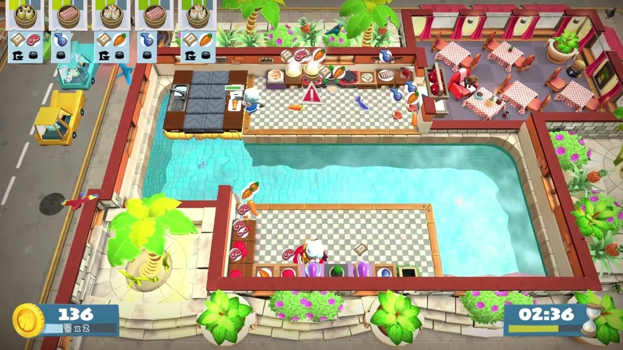 오버쿡2 서프 캐빈1 2P 1213점 14접시 단녀망구