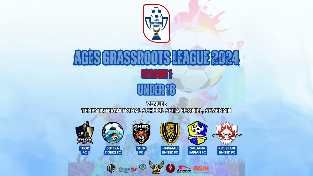 [LIVE AGL24] AGES GRASSROOTS LEAGUE 2024 UNDER 16 : MATCH WEEK 1