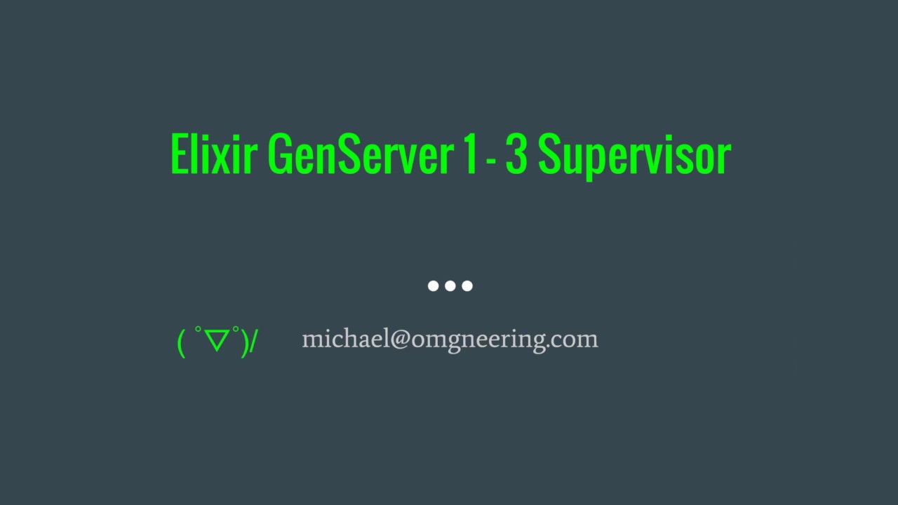 Elixir Supervisor