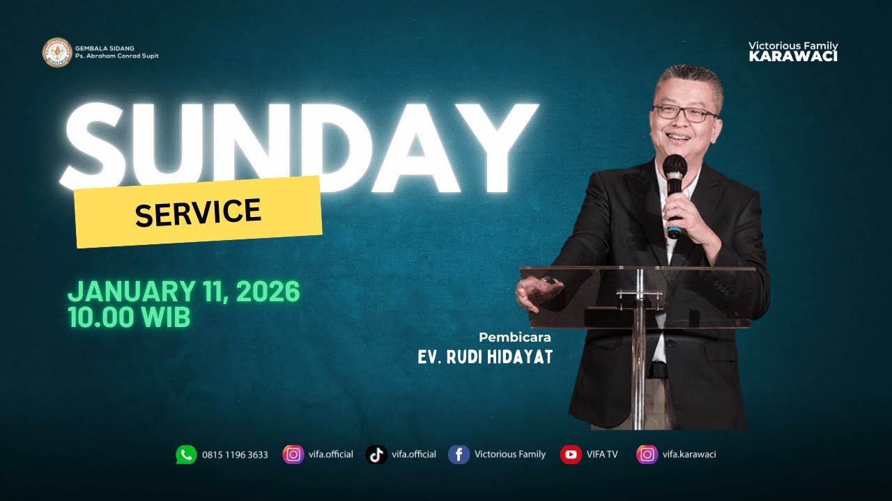 🔴 Sunday Service Online | 11 Januari 2026 | Ev. Rudi Hidayat