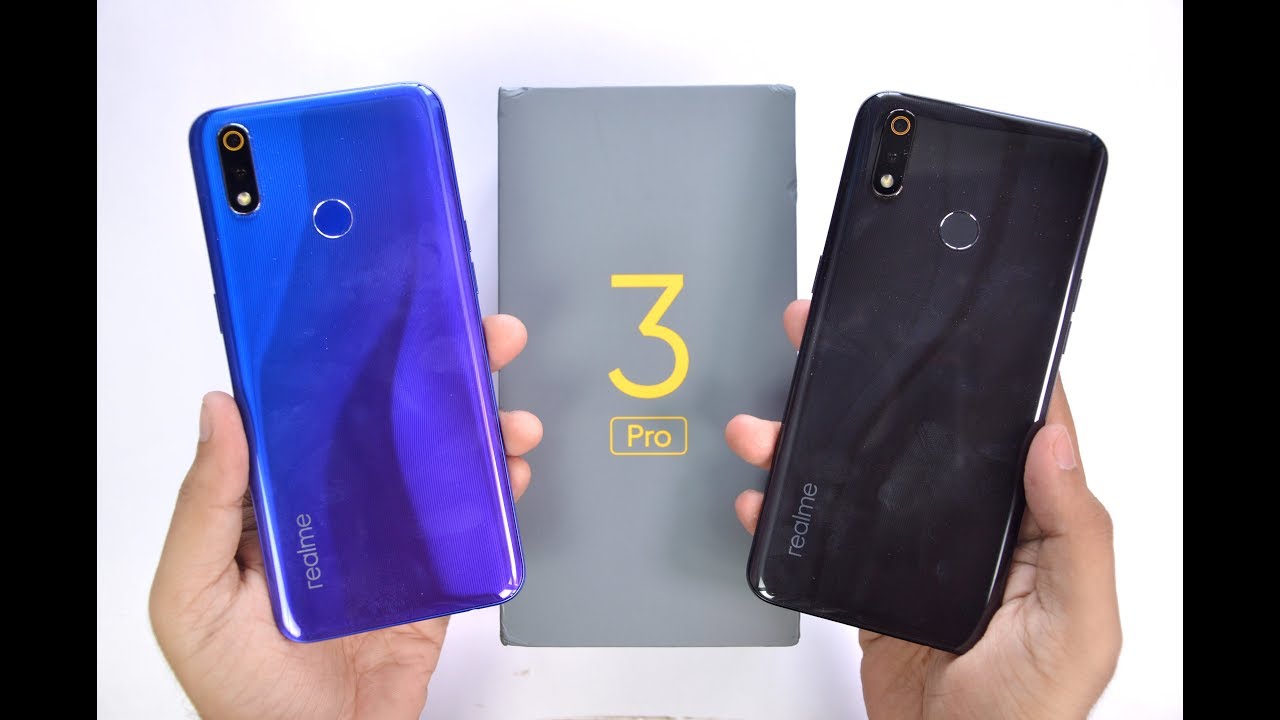 Realme 3 Pro Unboxing & Hands on Review - Nitro Blue & Carbon Grey | Camera Samples 🔥