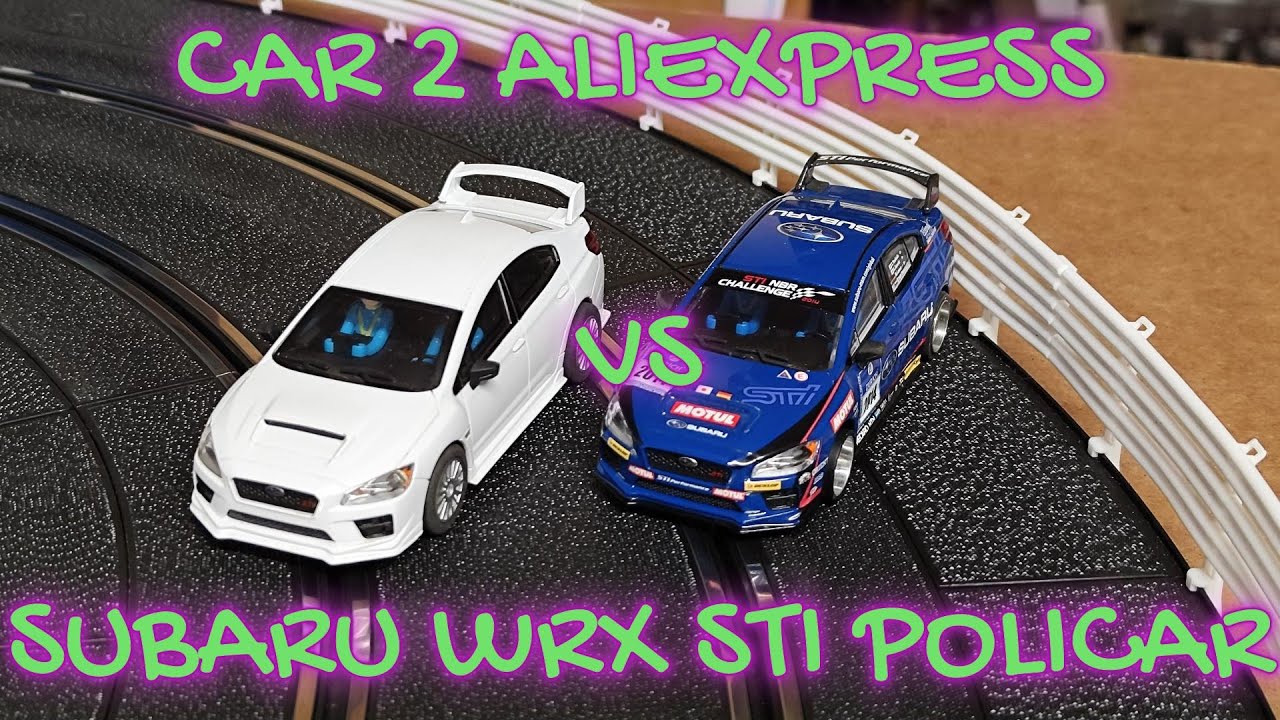 SCALEXTRIC-SLOT. AliExpress CAR 2 vs Policar SUBARU WRX STI chasis SLOT STUDIO