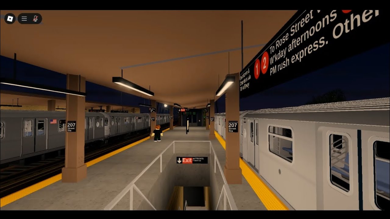 Overhaul Update NYC Subway Automated: (1)(2) Train action @ 207th Street