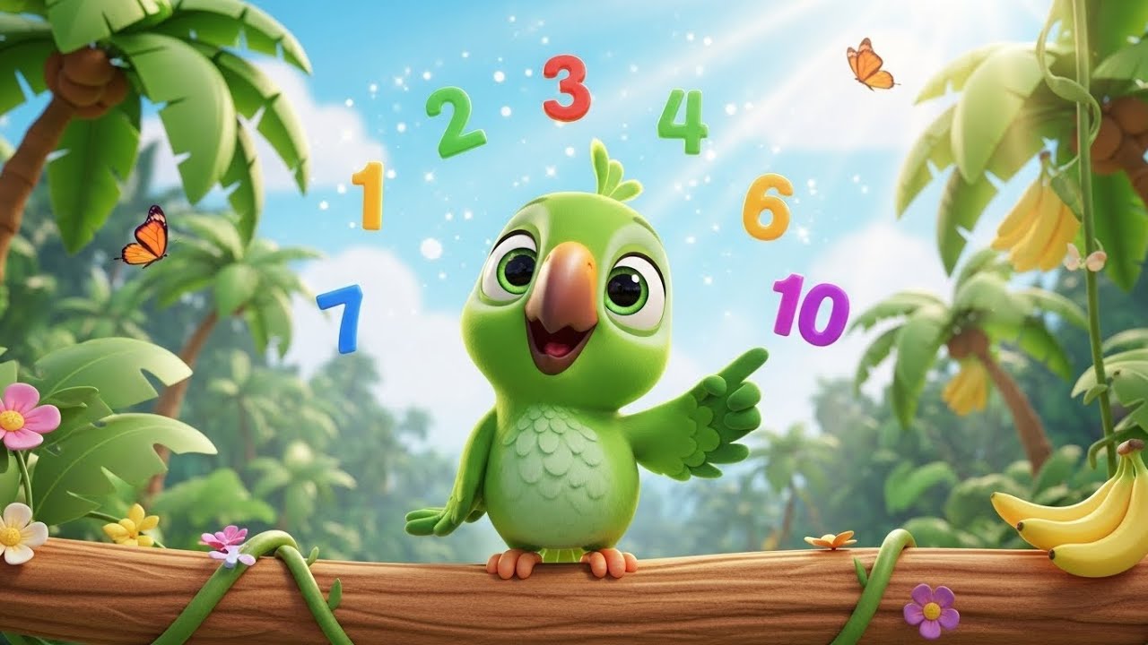 Totaa Counting Song 1 to 10  Parrot Jungle Rhyme  Kids Learning Numbers  3D Animation 2025