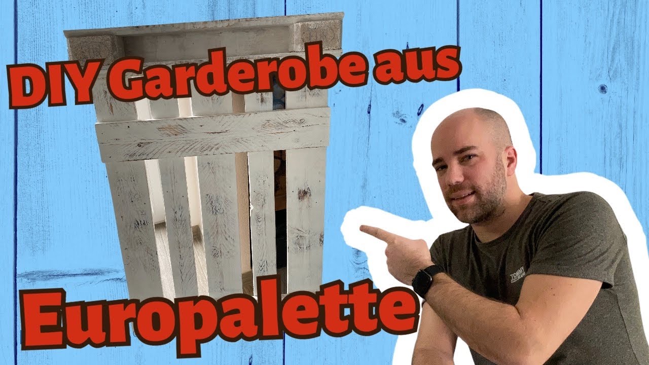 DIY Garderobe aus einer Europalette Tutorial | Shabby Chic