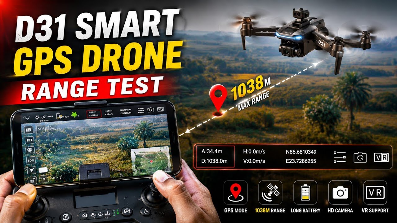 D31 Smart Gps Drone Range Test My Real Experience 