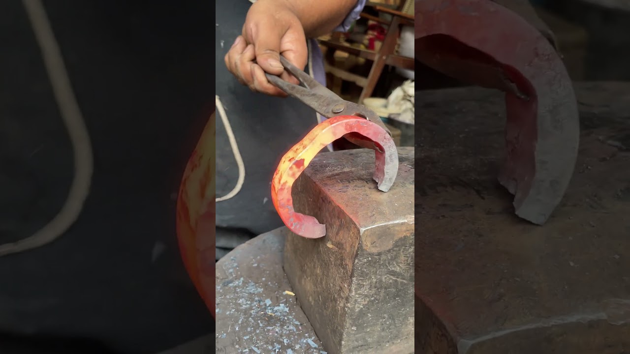 Turning Full Hard Steel Straight with Pure Forging Power! 🔥