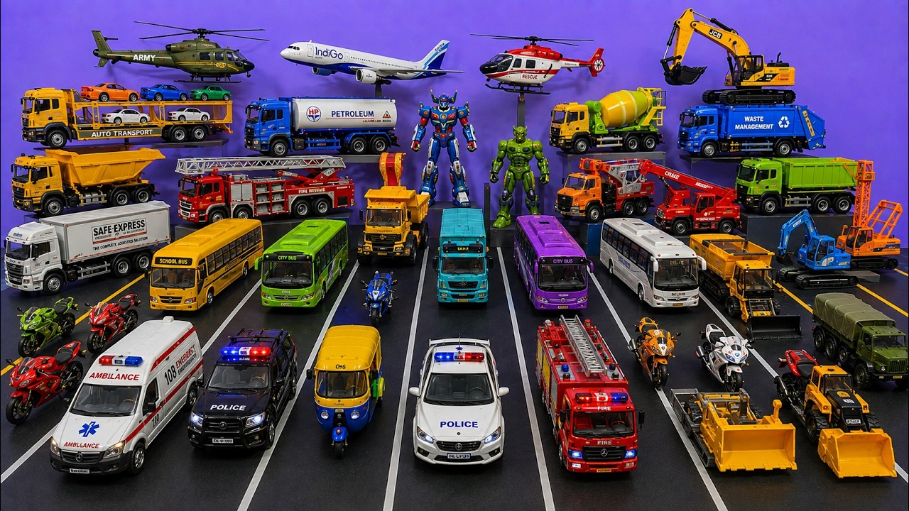My First Vehicle Collection 🚗🚓🚒 | Toy Cars for Toddlers