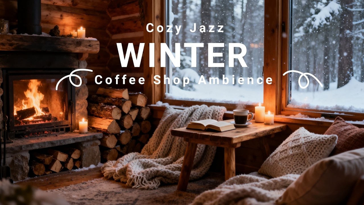 Cozy Winter Jazz | Coffee Shop Ambiance - Relaxing Smooth Piano for Study & Sleep
