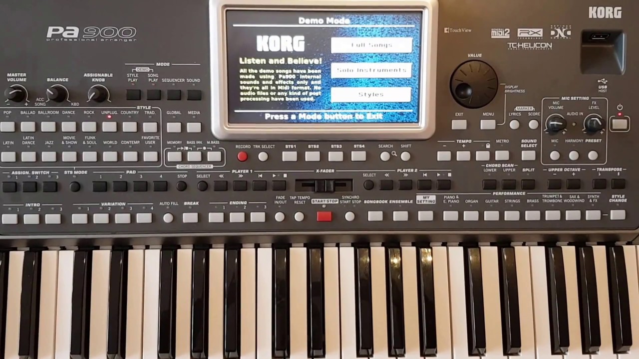 Korg PA900 - Factory Demo