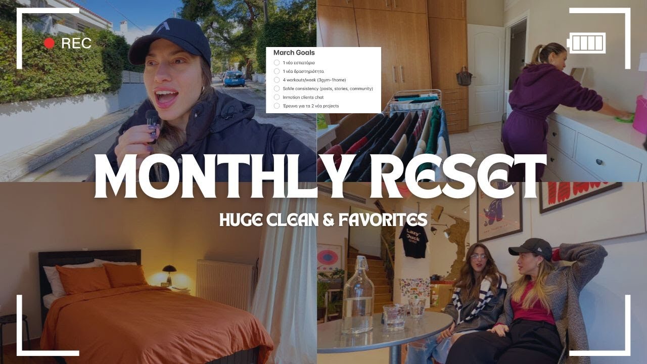 Monthly reset - βόλτα στο κέντρο, νέοι στόχοι, clean & declutter, αγαπημένα του μήνα | Sofia Pappa