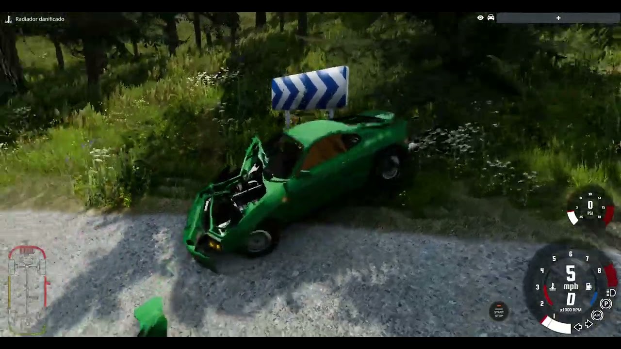 Destruição de carros na Floresta BEAMNG.DRIVE