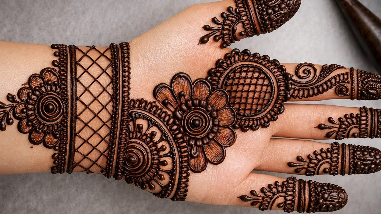 Very beautiful stylish mehndi design for front hand | easy mehndi design | mehndi ka design | mehndi
