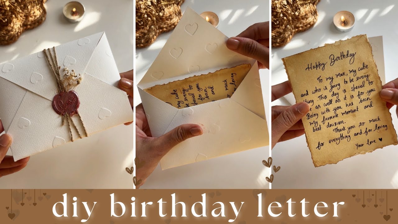 DIY Birthday Letter for Someone Special 💕 | Aesthetic Vintage Love Note Idea ✨ (Full Tutorial)