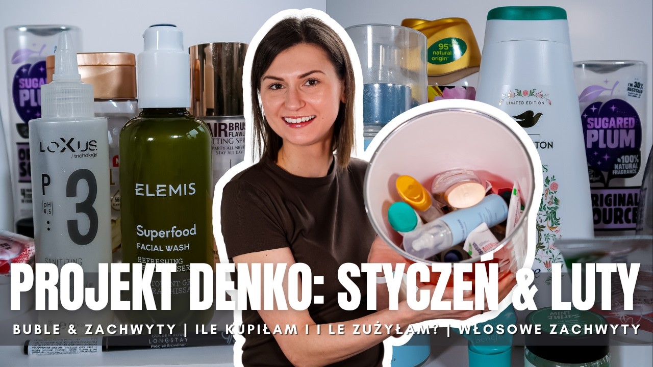 Projekt denko 01&02/2026 || Kosmetyczny DECLUTTERING 💪 Makijażowe zużycia, HITY do włosów i BUBLE
