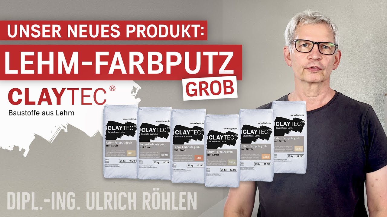 Unser neues Produkt! Lehm-Farbputz grob in 6 verschiedenen Farben - Dipl.-Ing. Ulrich R&ouml;hlen