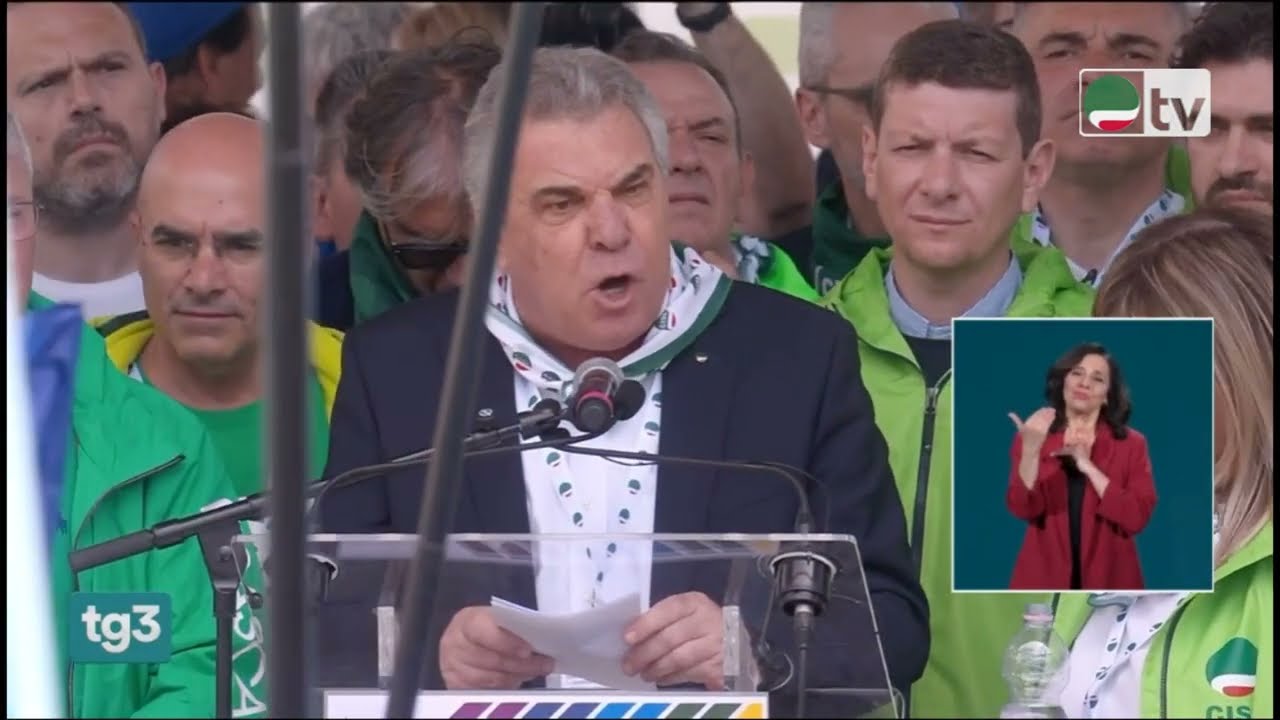 Intervento di Luigi Sbarra a Monfalcone 1 maggio 2024