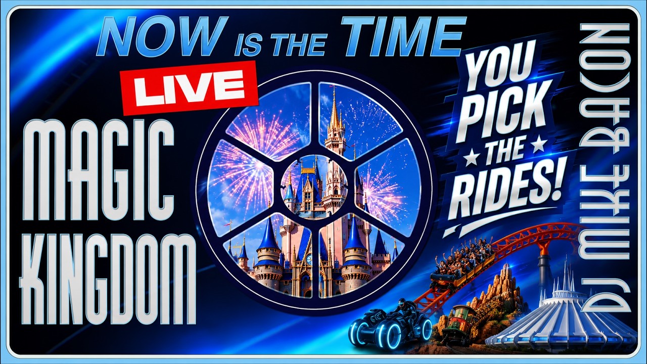 🔴 Live -  Disney World Orlando - Magic Kingdom Park - You Pick the Rides