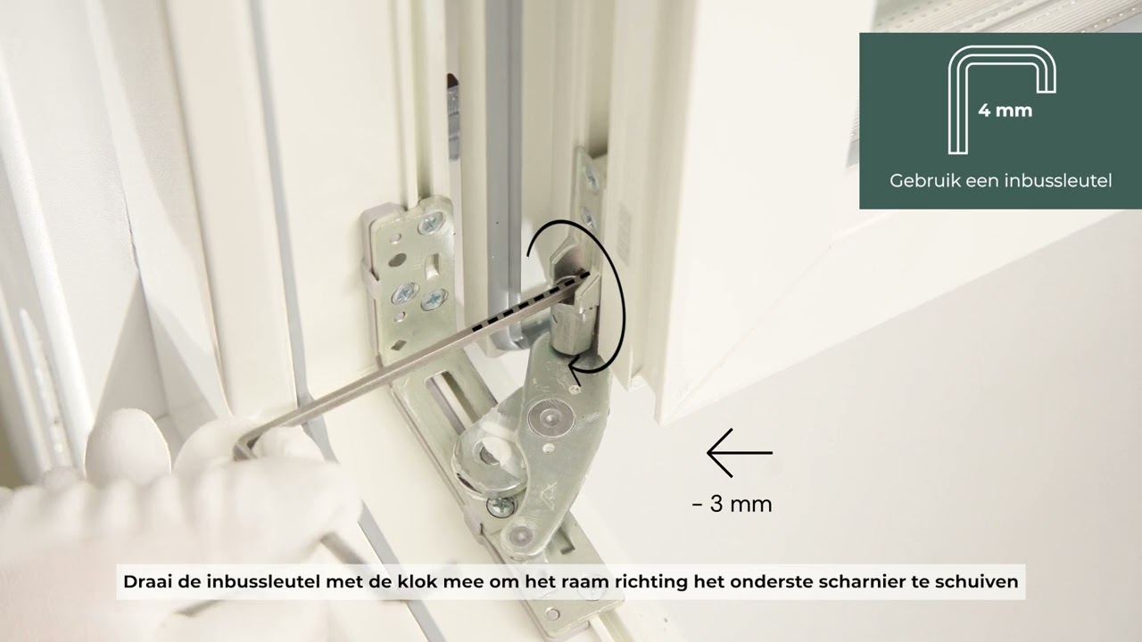 Handleiding voor het afstellen van draaikiepramen met verborgen scharnieren