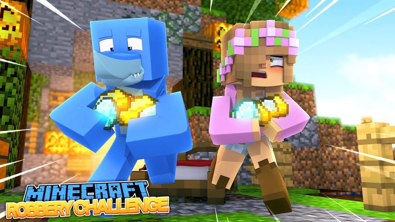 THE ROBBERY CHALLENGE, WORLDS HARDEST YET !!Minecraft Bed Wars Little Kelly and Sharky