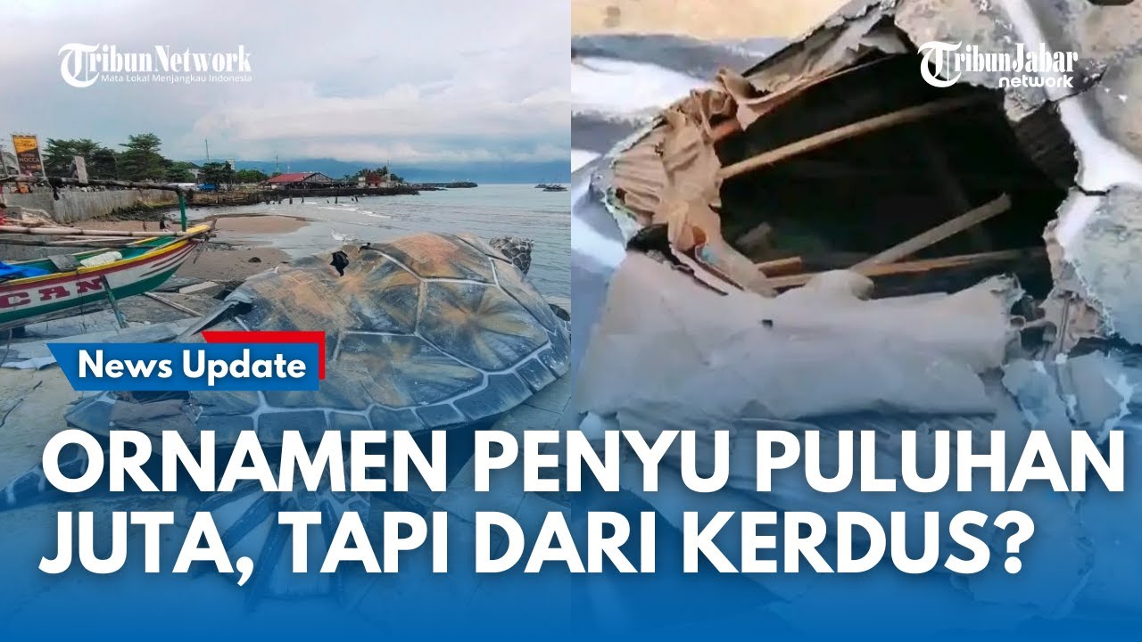 FAKTA! Dibalik Patung Penyu di Sukabumi yang Rusak, Anggarannya Rp 30 Juta, Bukan Miliaran