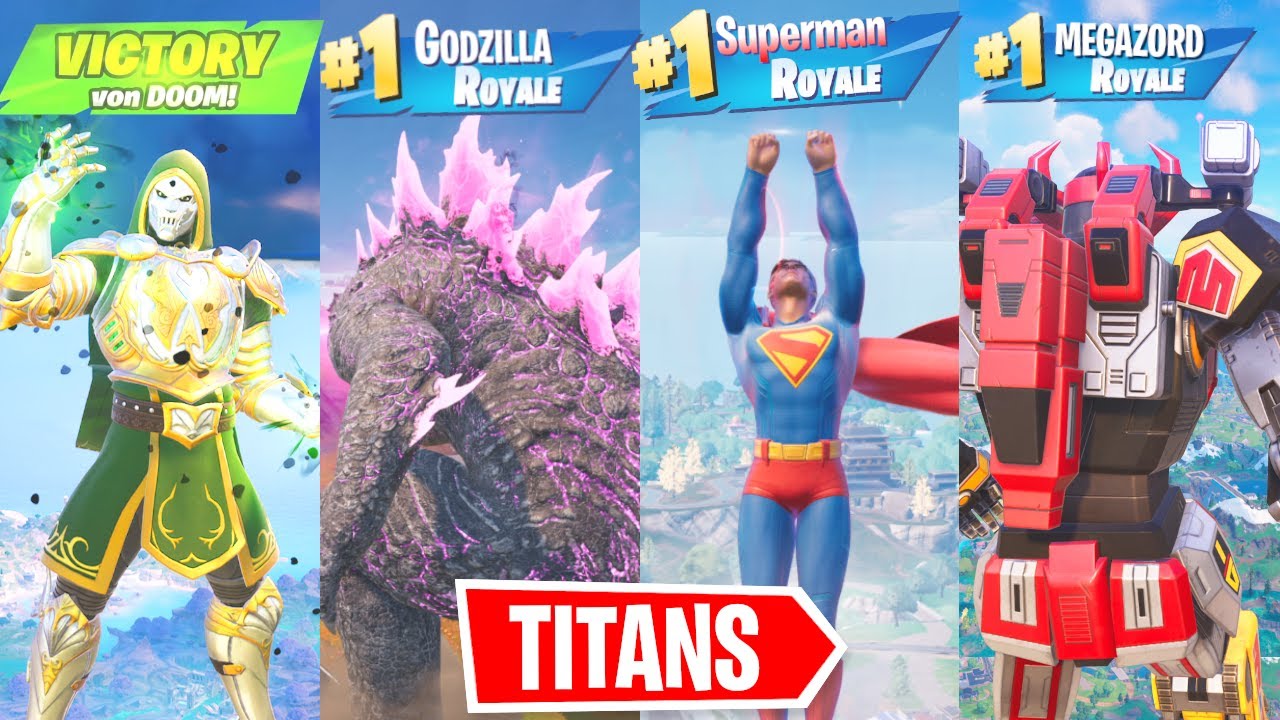 Я выиграл за каждого босса-титана в Fortnite
