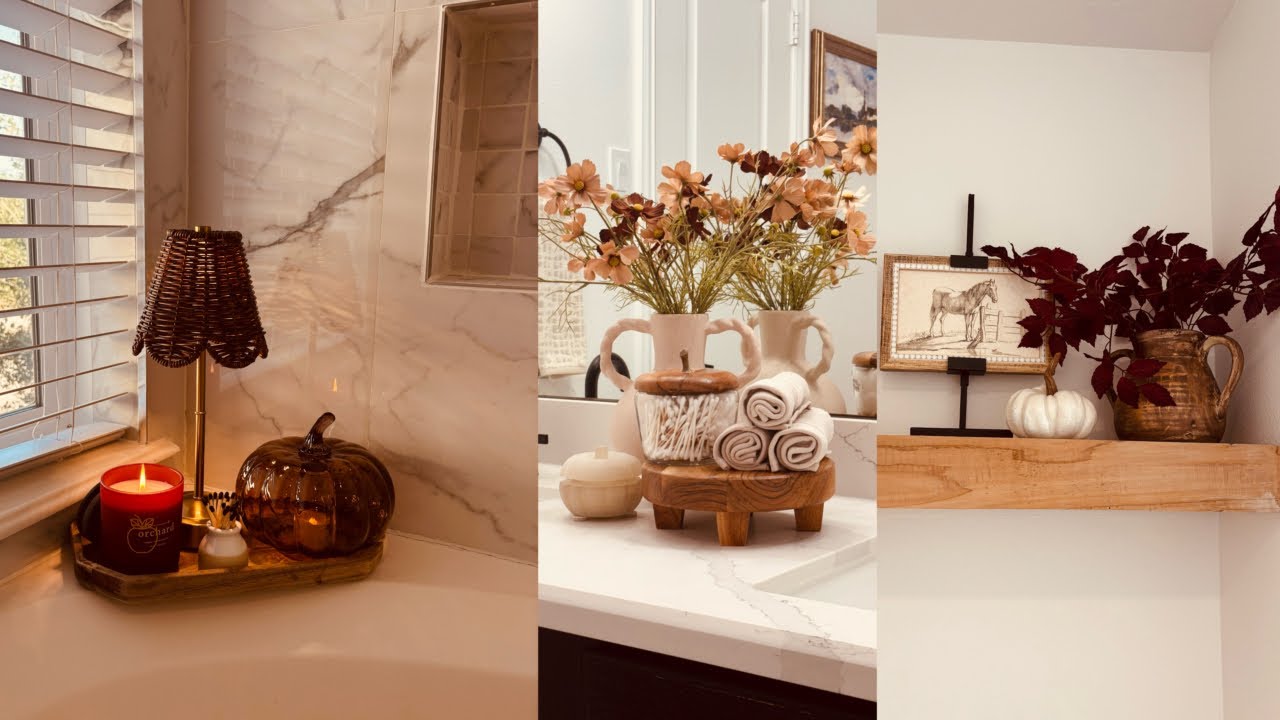 Cozy Decoración Otoño Baño #Fall2025