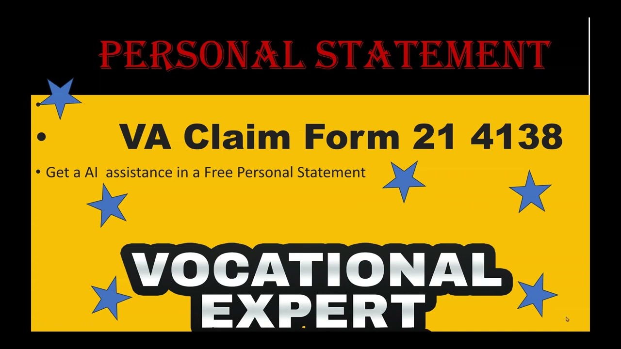 VA Form 21 4138 Personal Statment