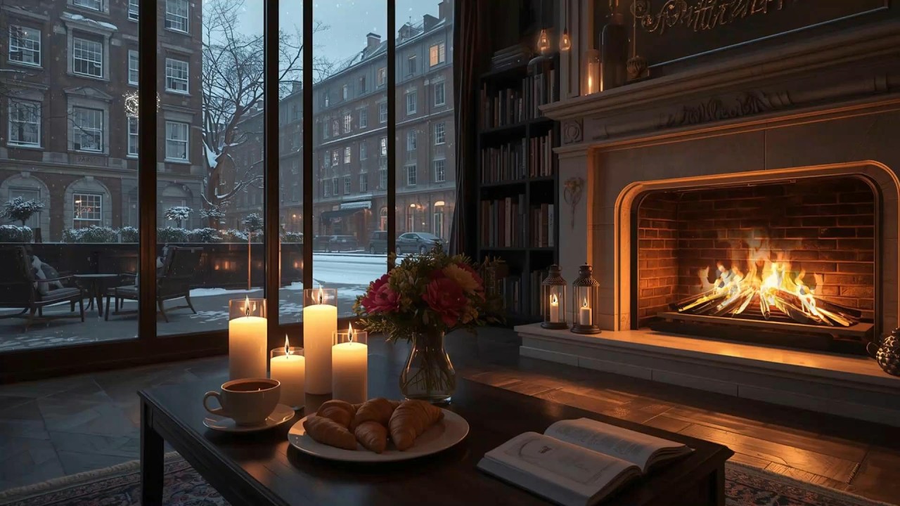 October Fall Morning & Cozy Coffee Shop 🍂Warm Piano Jazz Instrumental Music for Working, Good Mood