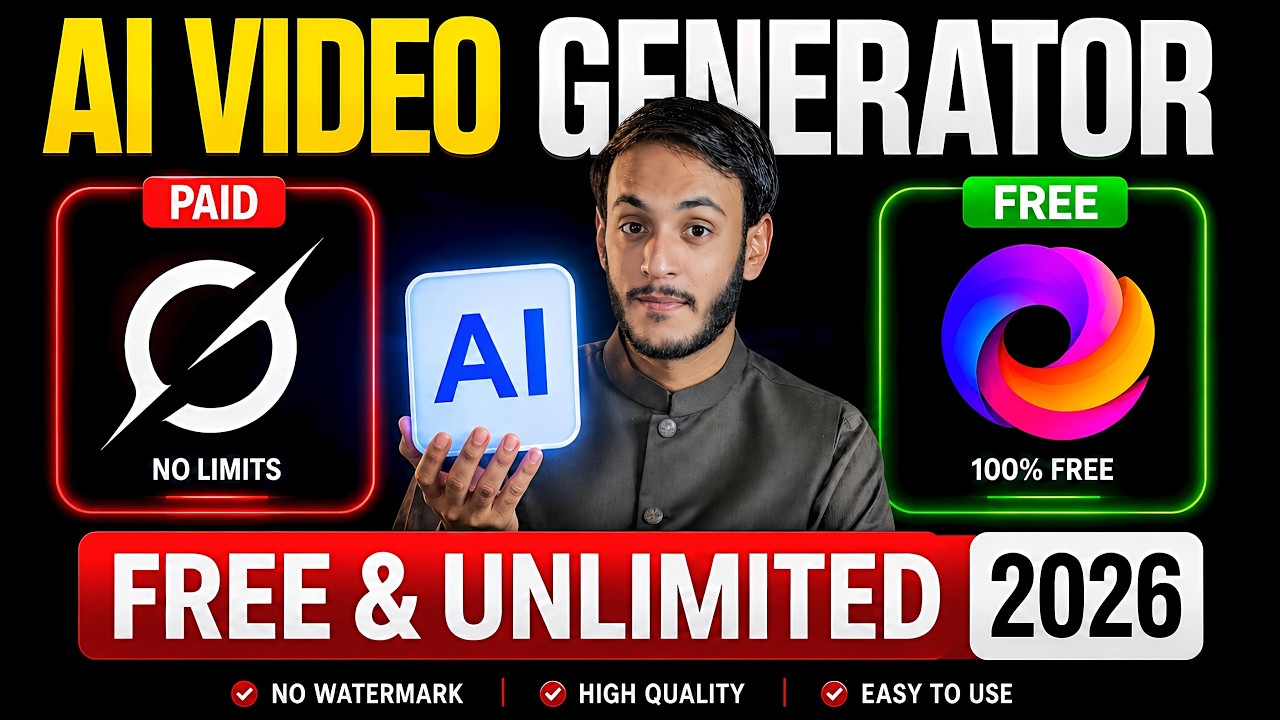 Top 4 FREE UNLIMITED AI Video Generator | ai video kaise banaye free mein | Text-to-Video AI 2026