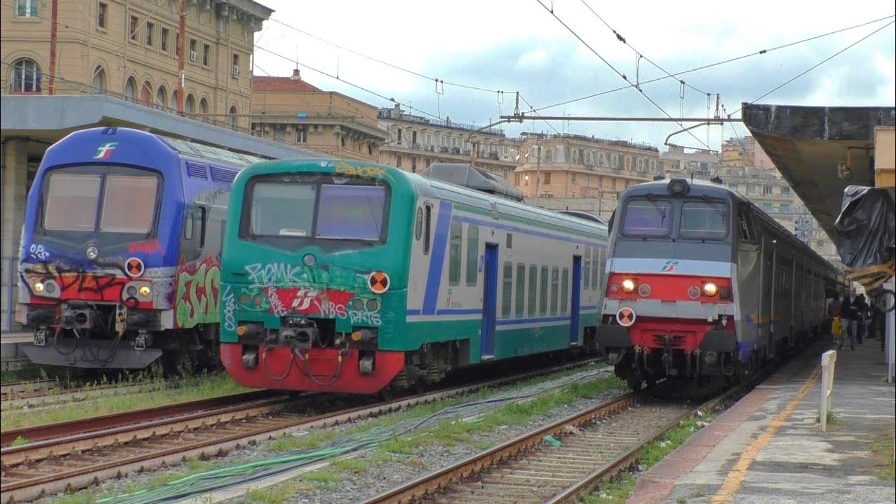 Treni in transito a Genova Nervi e l'ultima PIANO RIBASSATO XMPR LIGURE!