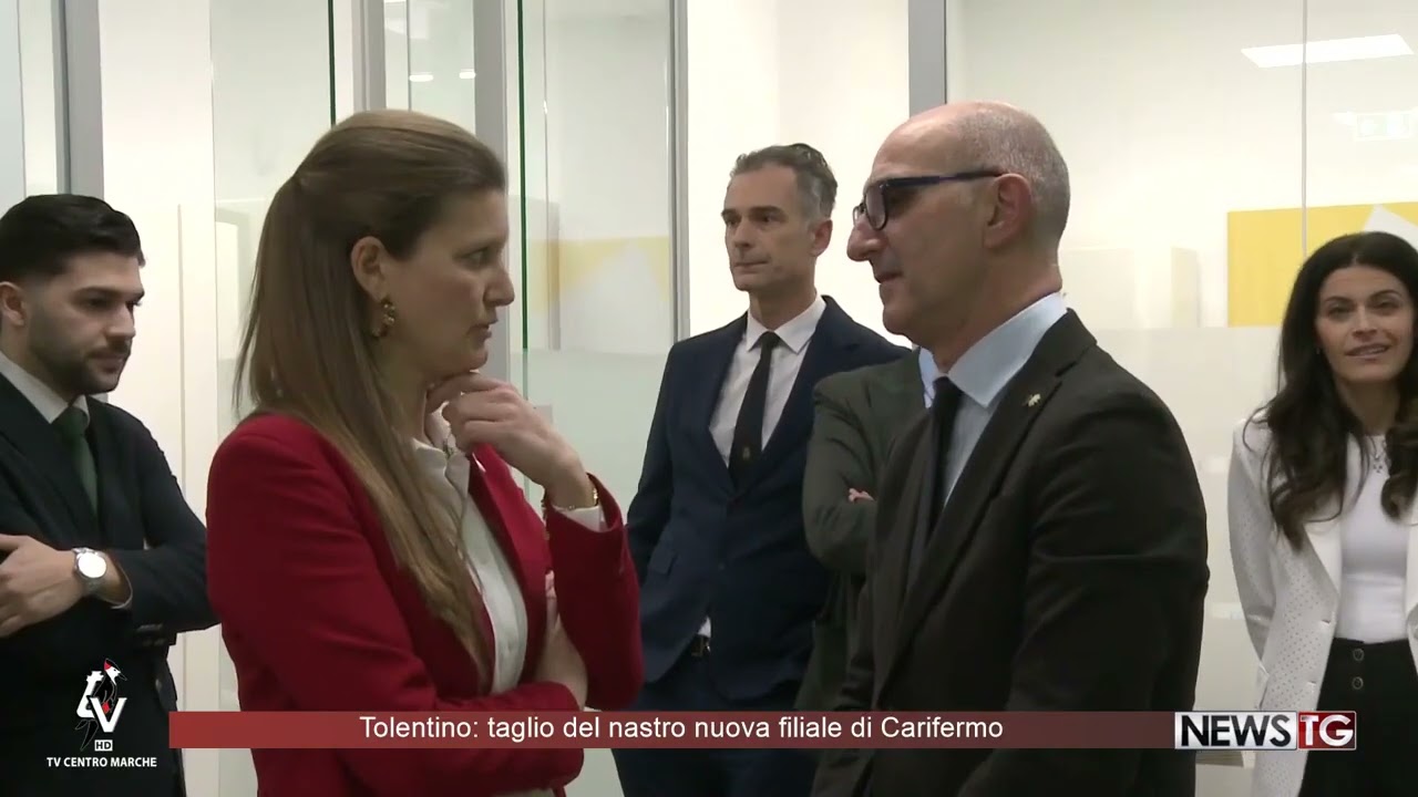 Tolentino taglio del nastro nuova Filiale di Carifermo