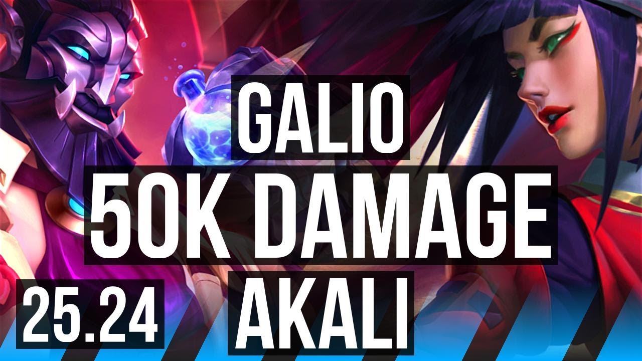 GALIO vs AKALI (MID) | 50K damage | EUW Master | 25.24