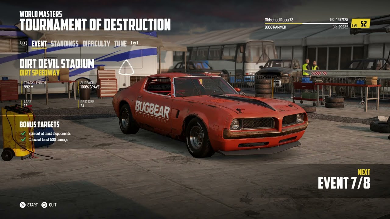 Wreckfest_Tournament Of Destruction _ Dirt Devil Stadium _ Dirt Speedway