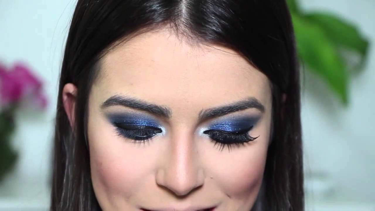 Maquiagem Azul Bic, como usar sombra cremosa por Mariana Saad