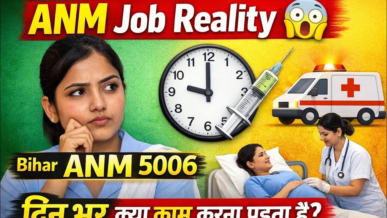 Bihar ANM 5006 Post, job reality, work day complete information इस वीडियो में, #anm #bihar #anm