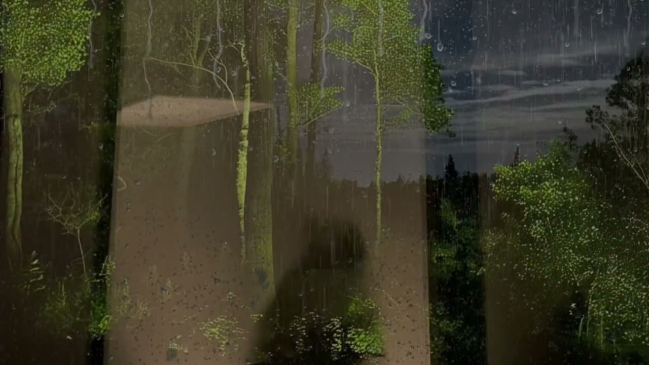 Rain Sound On Window  ' ASMR ' Study and Relaxation, Heavy Rain for Sleep