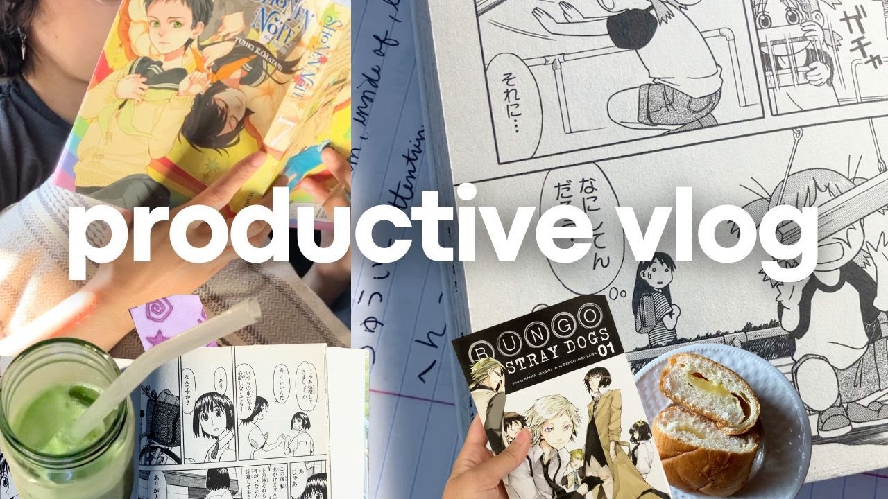 productive vlog 📖 | studying Japanese, reading manga, etc.