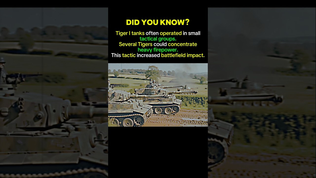 How Tiger I Tanks Concentrated Firepower in Small Groups