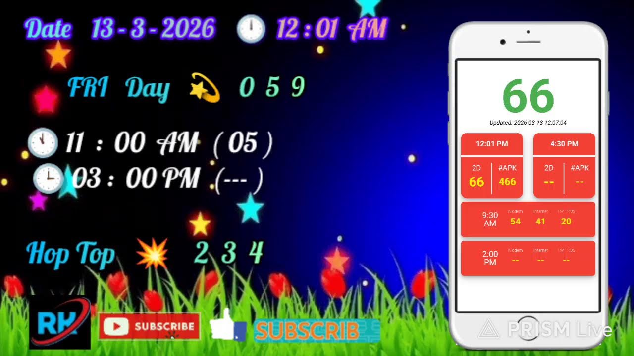 13- 3 - 2026    12 : 01  AM   Live streaming of RK Channel