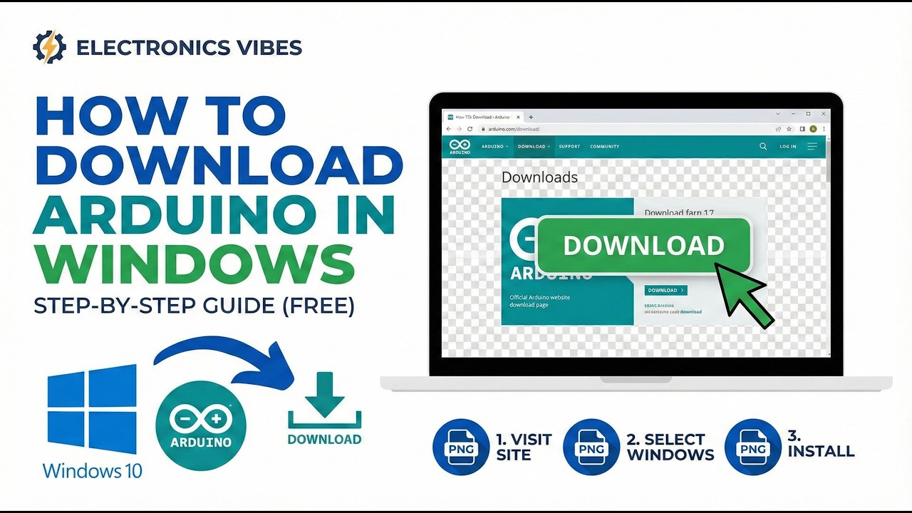 💻 How to Download Arduino IDE in Computer | Step-by-Step | Guide for Beginners | ELECTRONICS VIBES |