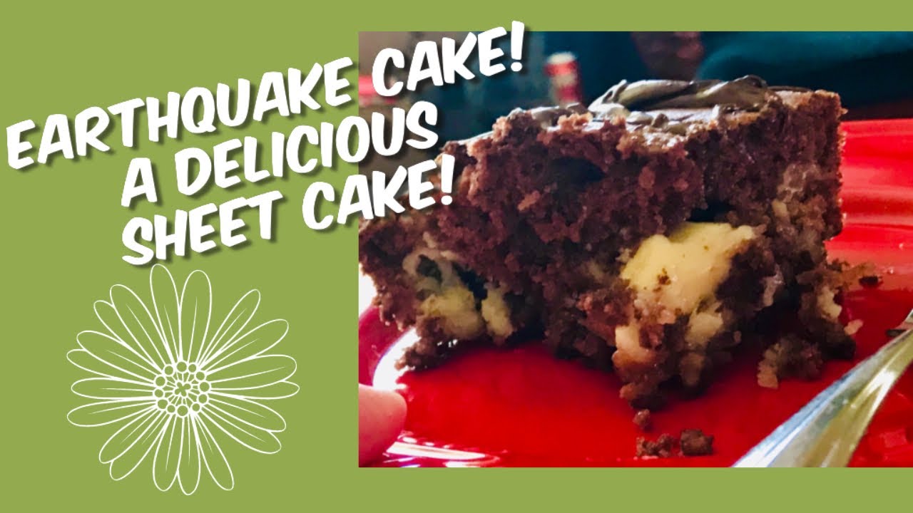 EARTHQUAKE CAKE! A DELICIOUS SHEET CAKE
