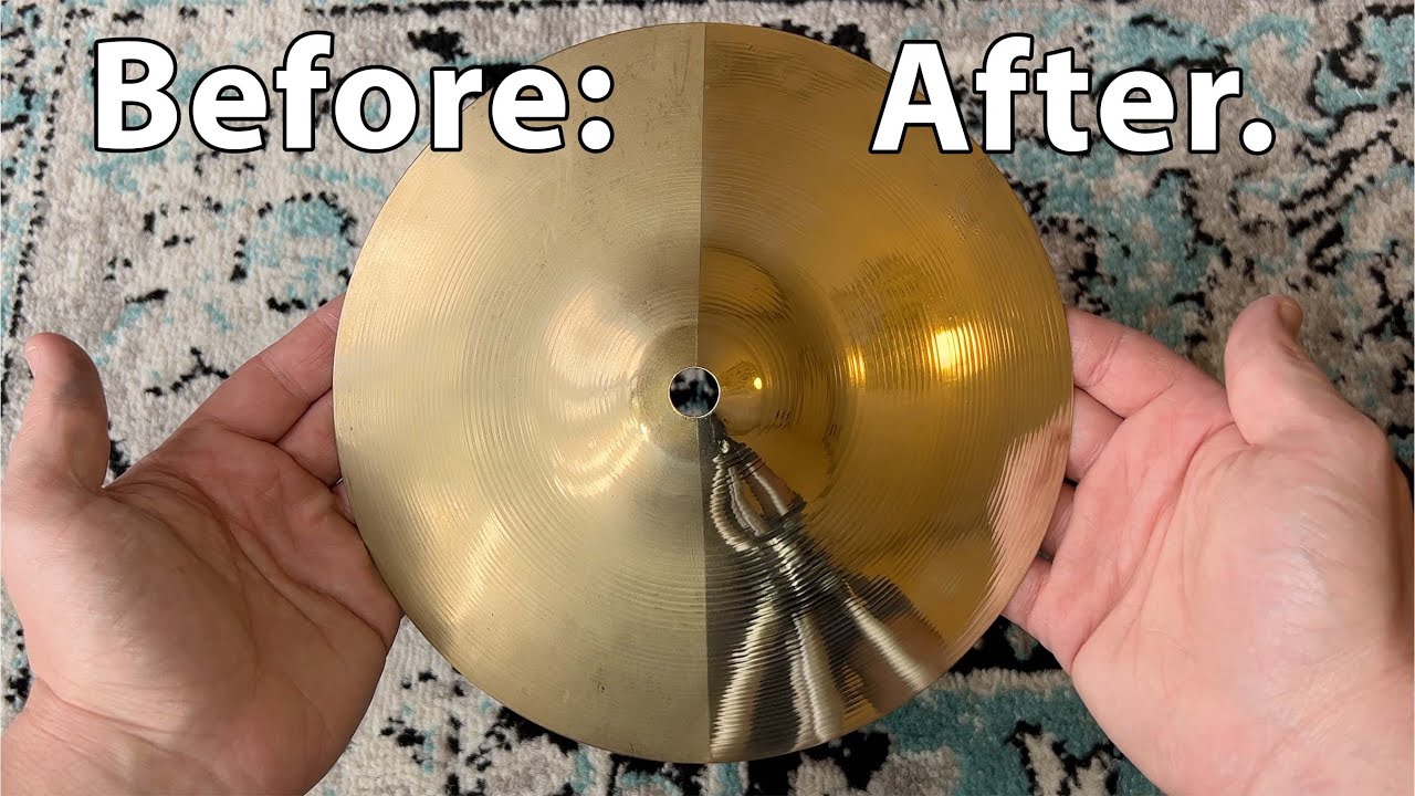 Cleaning cymbals is quite interesting.