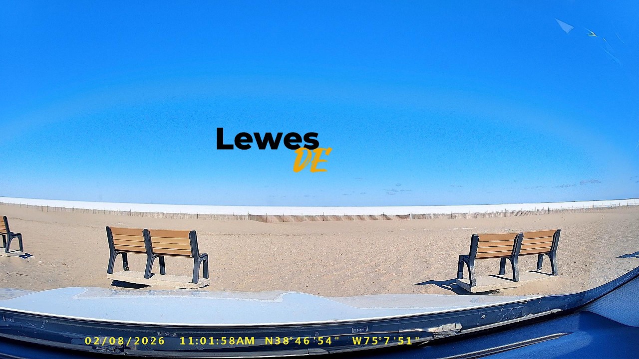 Delaware Bay Frozen! Lewes, DE