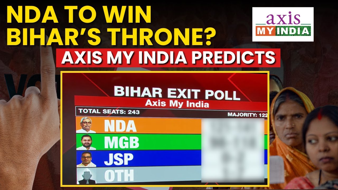 NDA To Win In Bihar; RJD To Be Single Largest Party: Axis My India | Bihar Exit Polls